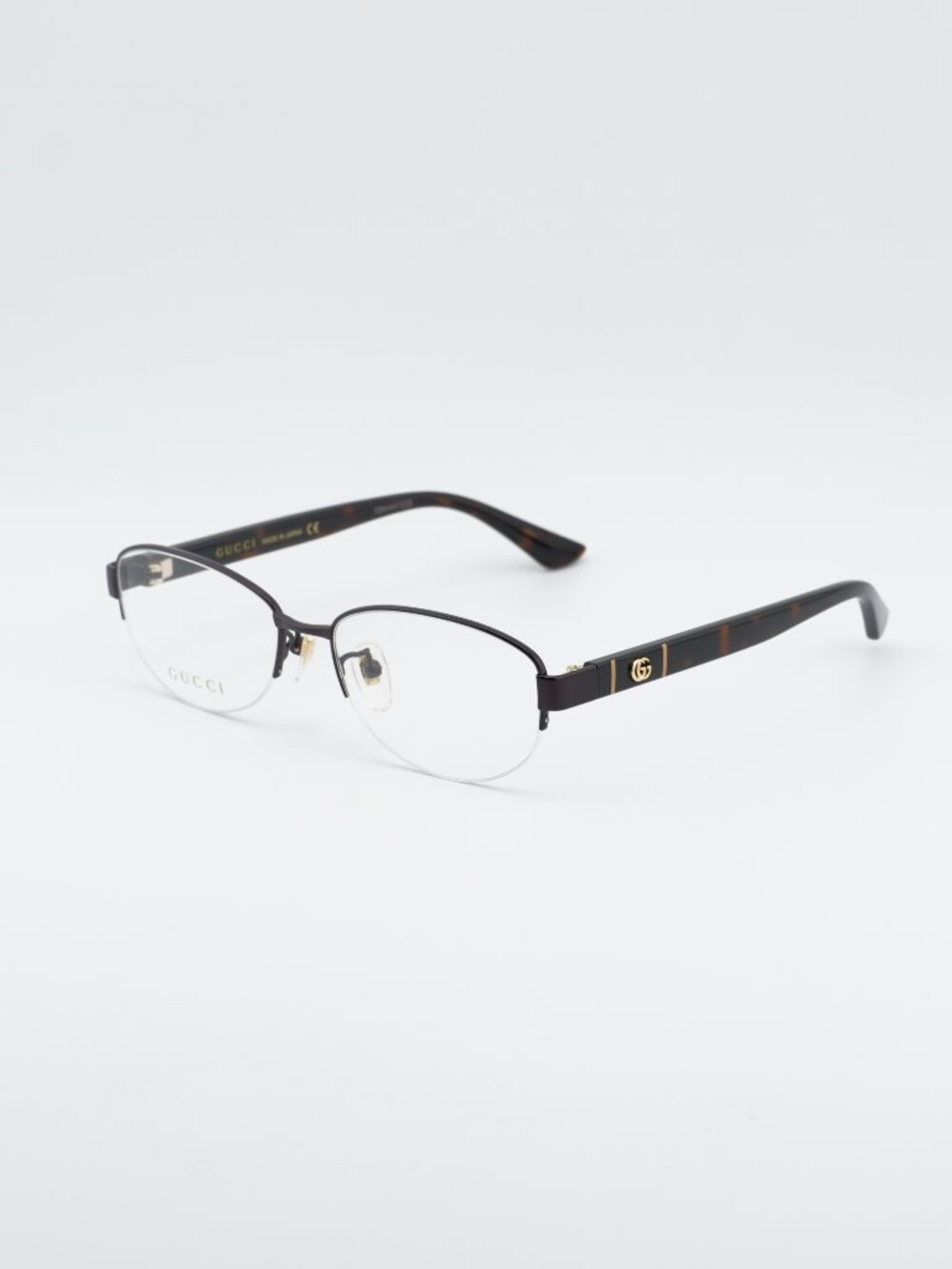 Gucci GG0859OJ 002 Eyeglasses Brown / Havana 53mm Oval Frame - Picture 1 of 11